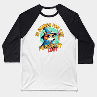 In Search for the Purrfect Loot Dungeon Roleplay Cat Baseball T-Shirt